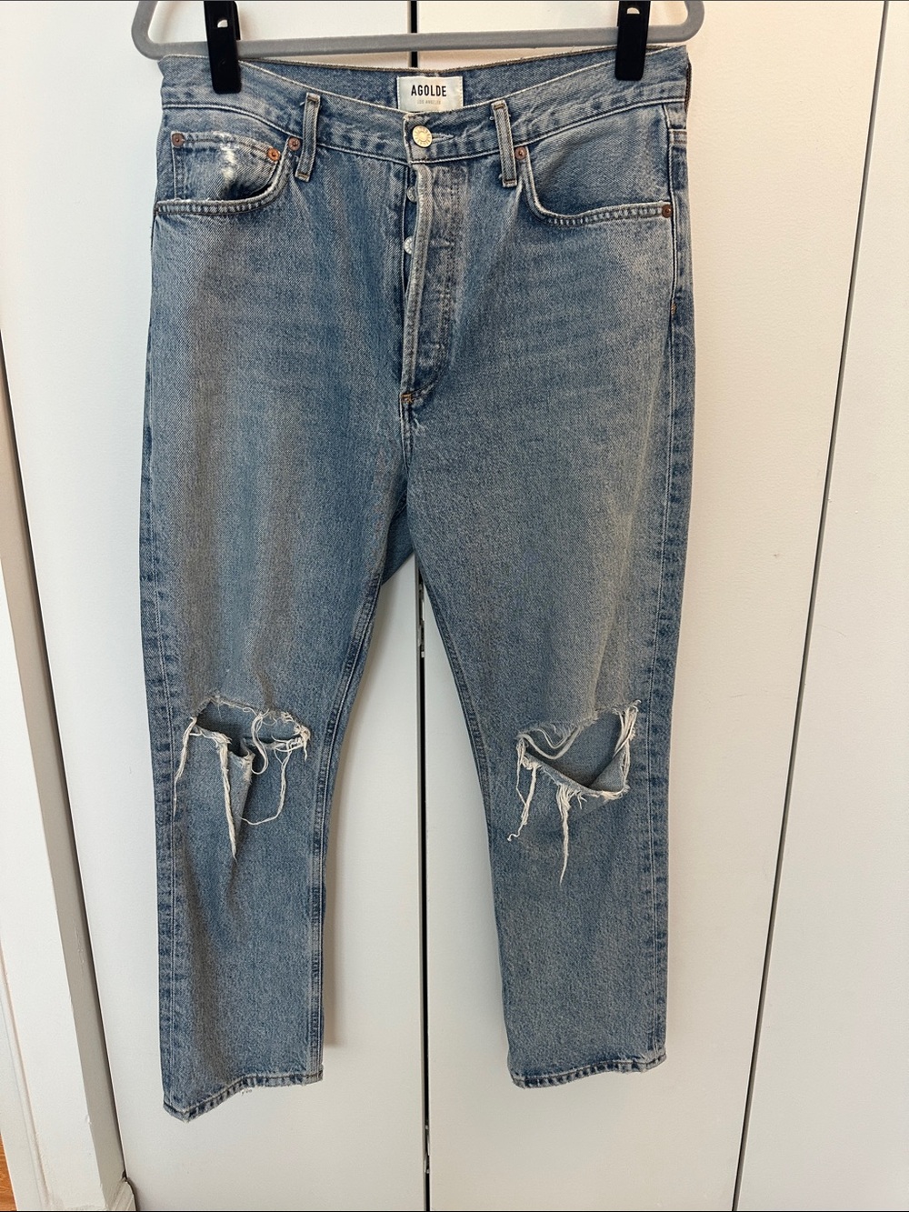Agolde Riley High Rise Distressed Jeans